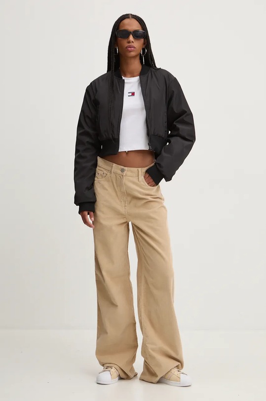 Bavlněný top Tommy Jeans DW0DW18422 bílá AW24