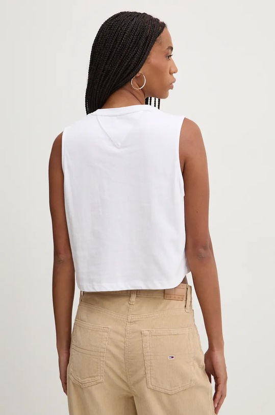 Oblečení Bavlněný top Tommy Jeans DW0DW18422 bílá