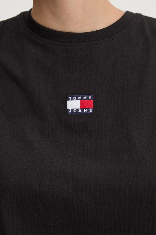 Bavlněný top Tommy Jeans DW0DW18422 černá