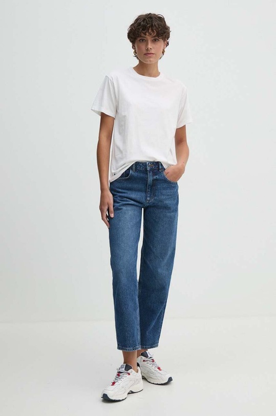 Бавовняна футболка Polo Ralph Lauren 211891561 білий AW24