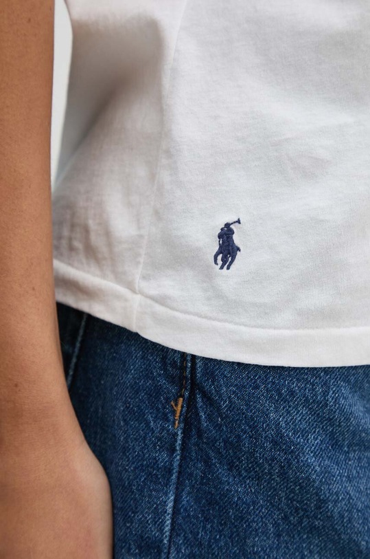 Бавовняна футболка Polo Ralph Lauren 211891561 білий