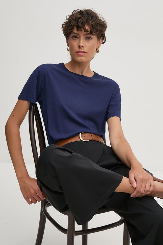 Bavlněné tričko Polo Ralph Lauren hladký námořnická modř 211891561