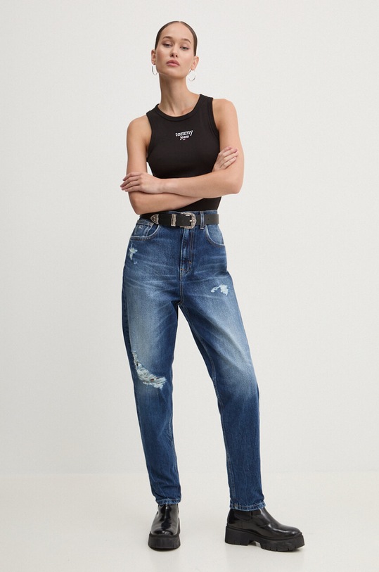 Топ Tommy Jeans DW0DW18408 черен AW24