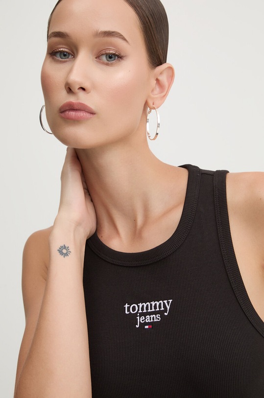 Топ Tommy Jeans черен DW0DW18408