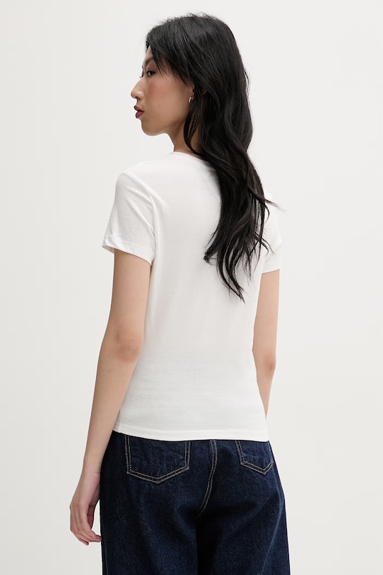 Oblečenie Tommy Jeans tričko dámske bavlnené DW0DW18398 biela