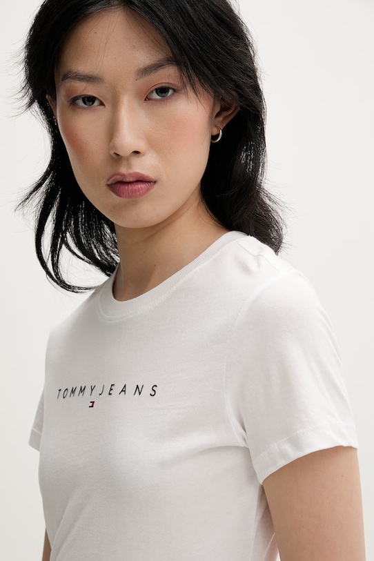 Tommy Jeans tričko dámske bavlnené biela DW0DW18398