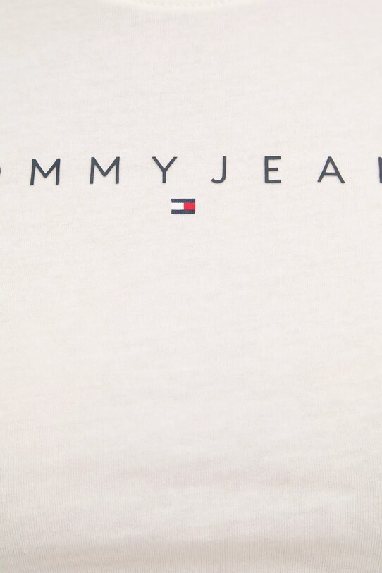 Tommy Jeans t-shirt bawełniany DW0DW18398 beżowy