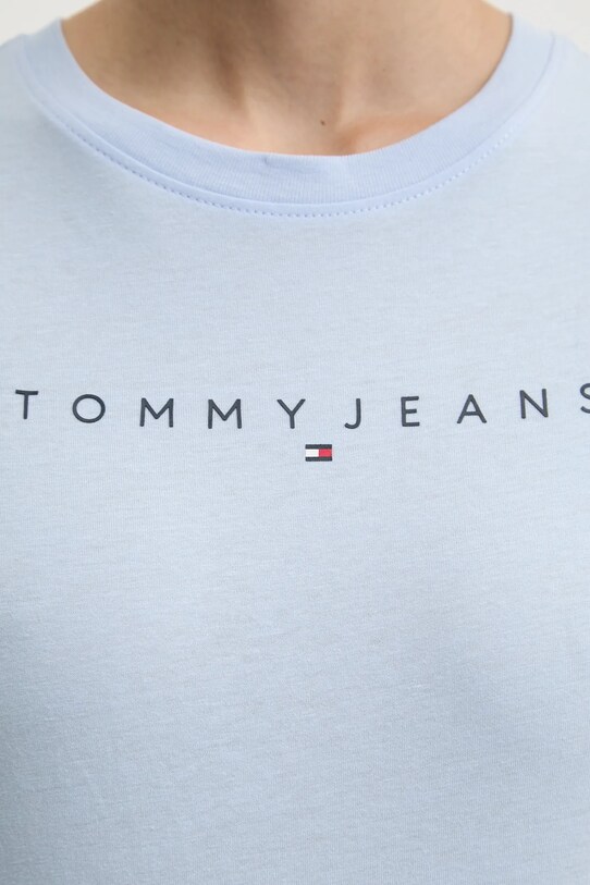 Хлопковая футболка Tommy Jeans DW0DW18398 голубой