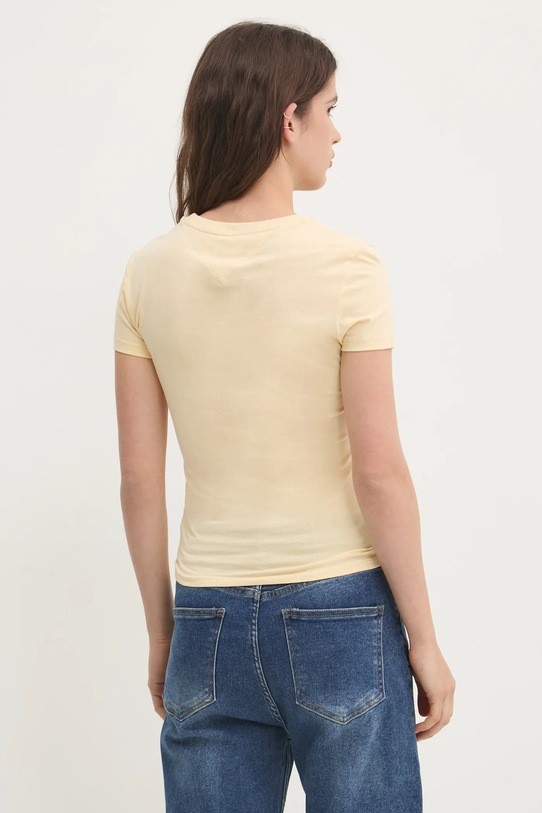 Îmbrăcăminte Tommy Jeans tricou din bumbac DW0DW18398 galben