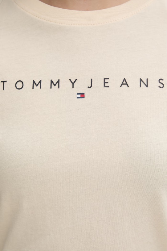 Tommy Jeans T-shirt damski bawełniany DW0DW18398 żółty