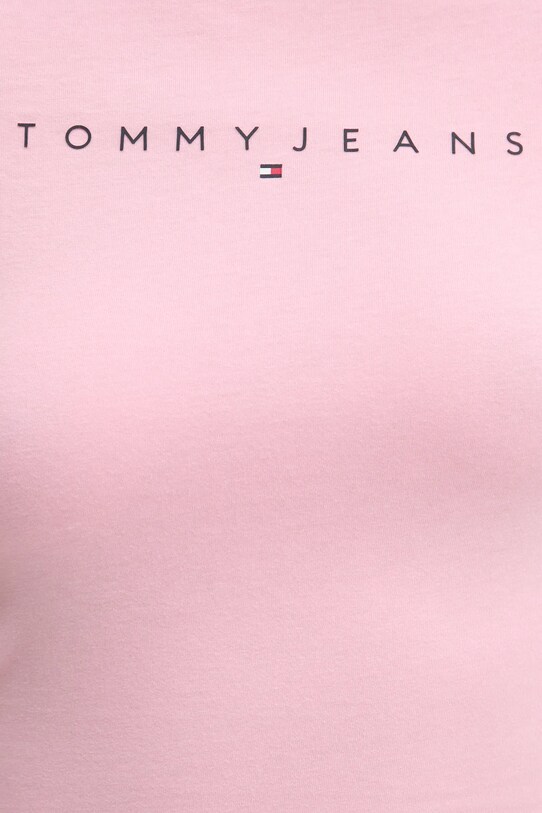 Хлопковая футболка Tommy Jeans DW0DW18398 розовый