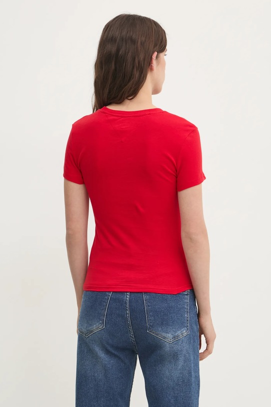 Îmbrăcăminte Tommy Jeans tricou din bumbac DW0DW18398 rosu