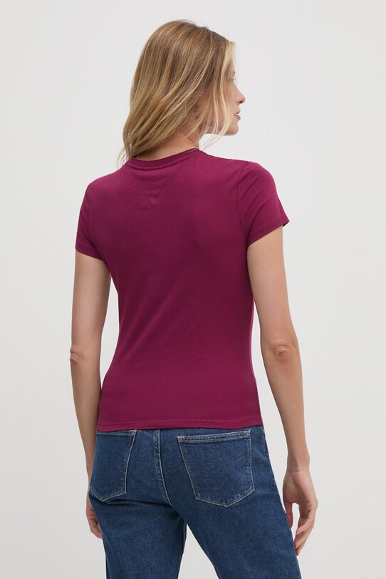 Oblečení Bavlněné tričko Tommy Jeans DW0DW18398 fialová