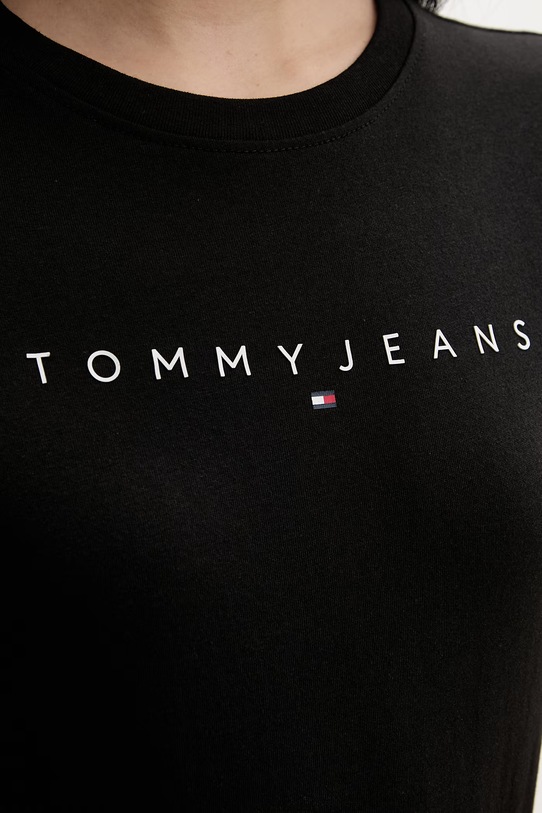 Tommy Jeans T-shirt damski bawełniany DW0DW18398 czarny