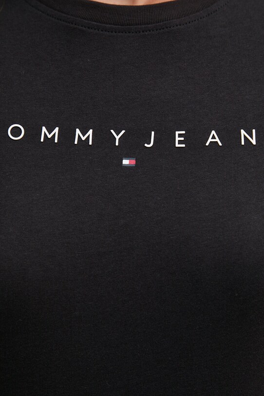 Tommy Jeans t-shirt bawełniany czarny DW0DW18398