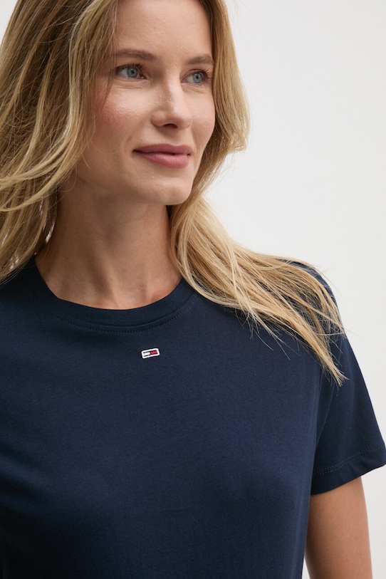 Tommy Jeans t-shirt bawełniany bawełna granatowy DW0DW18441