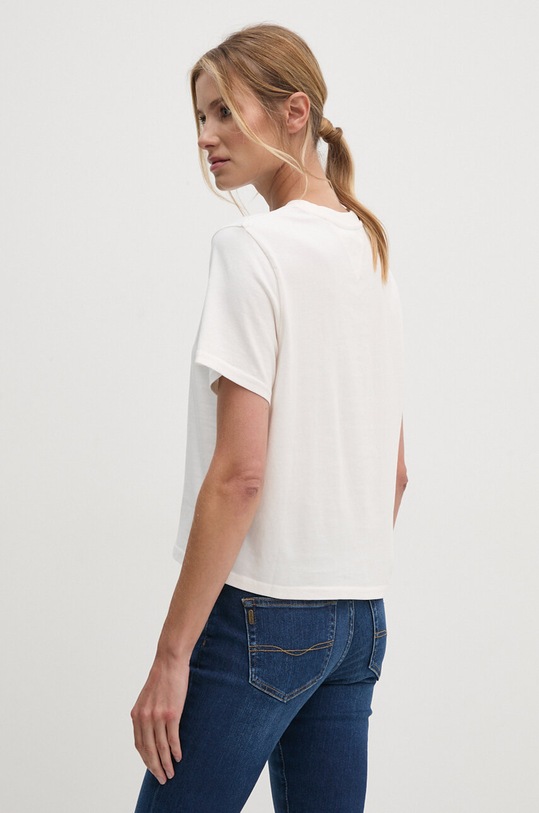 Bavlněné tričko Tommy Jeans DW0DW18629 béžová AW24