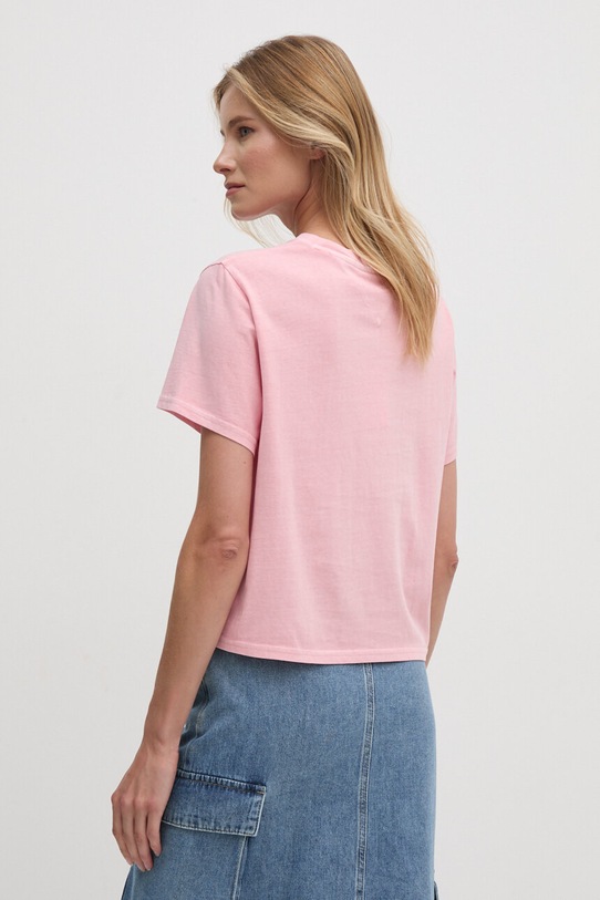 Odzież Tommy Jeans t-shirt bawełniany DW0DW18629 różowy
