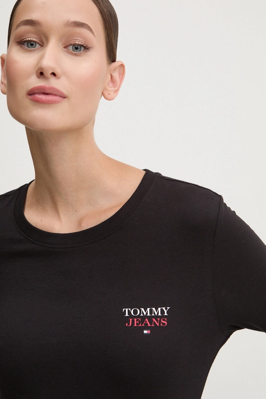 Лонгслів Tommy Jeans чорний DW0DW18411