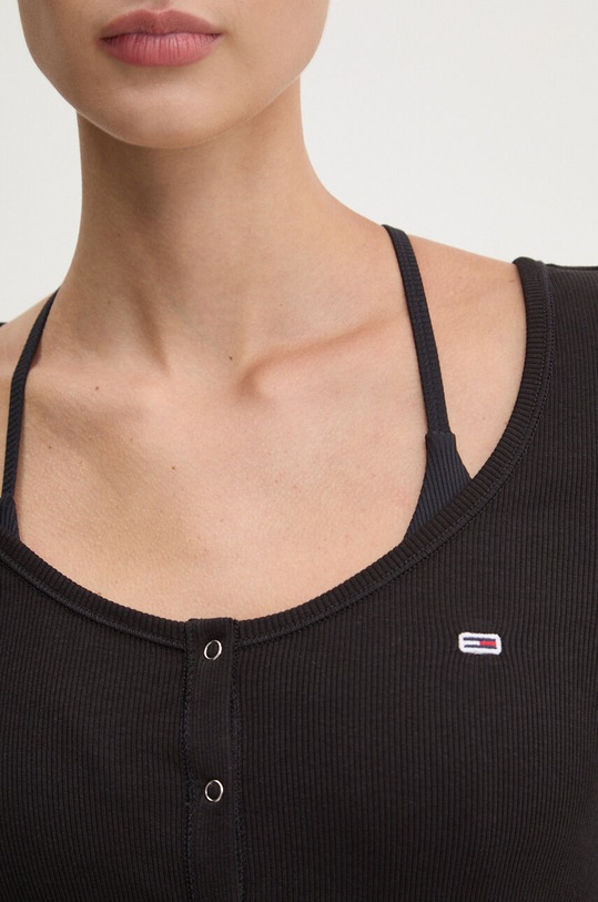 Tommy Jeans longsleeve DW0DW18431 negru