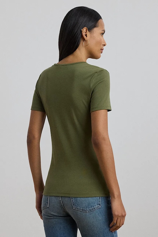 Lauren Ralph Lauren t-shirt 200807563 zielony SS25