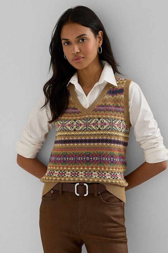 Vesta s příměsí lnu Lauren Ralph Lauren regular vícebarevná 200940574