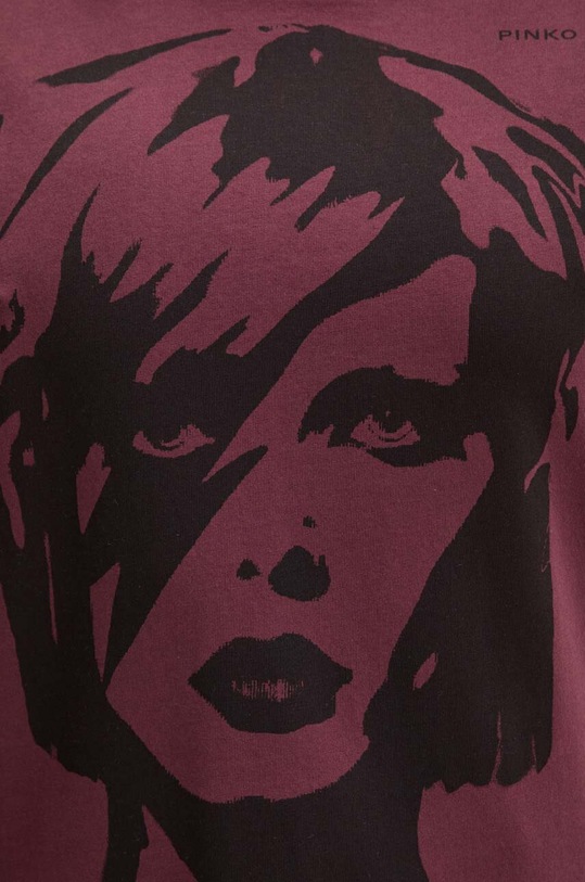 Хлопковая футболка Pinko розовый 100355.A293