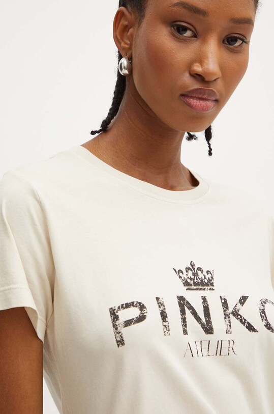 Pinko t-shirt beżowy 100355.A2A3