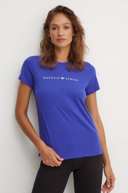 Odzież Emporio Armani Underwear t-shirt bawełniany lounge 164720.4F227 fioletowy