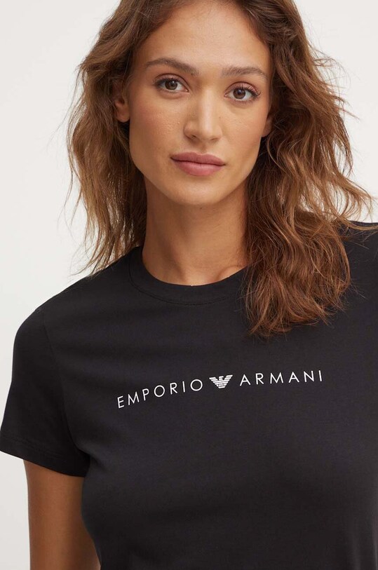 Bavlněné společenské tričko Emporio Armani Underwear černá 164720.4F227