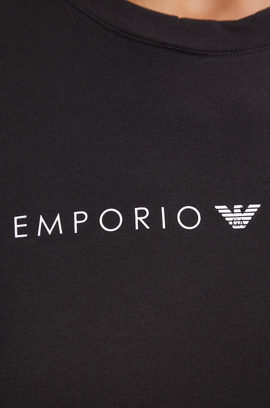 Bavlněné společenské tričko Emporio Armani Underwear 164720.4F227 černá