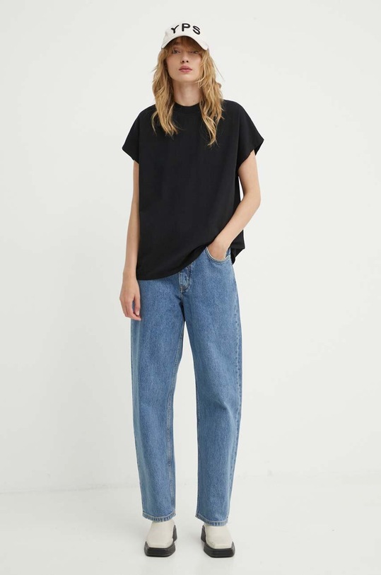 Won Hundred tricou din bumbac 3103.12071 negru AW24