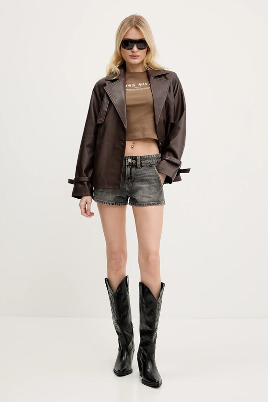 Miss Sixty tricou 6L1SJ4300000 maro AW24