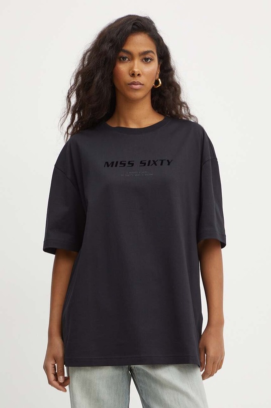 Miss Sixty t-shirt bawełniany 6L2SJ2120000 SJ2120 T-SHIRT czarny 6L2SJ2120000