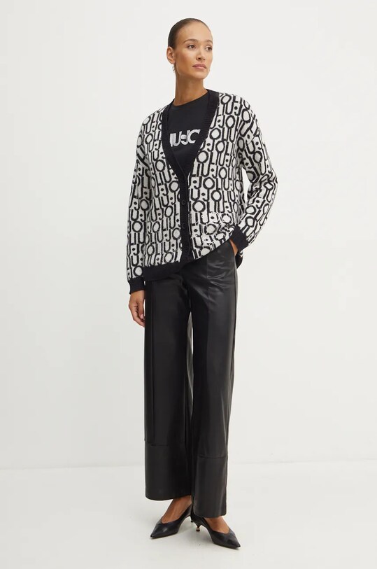 Liu Jo t-shirt nadruk czarny TF4020.JS923