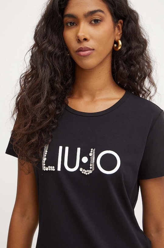 Liu Jo tricou imprimeu negru TF4312.JS088