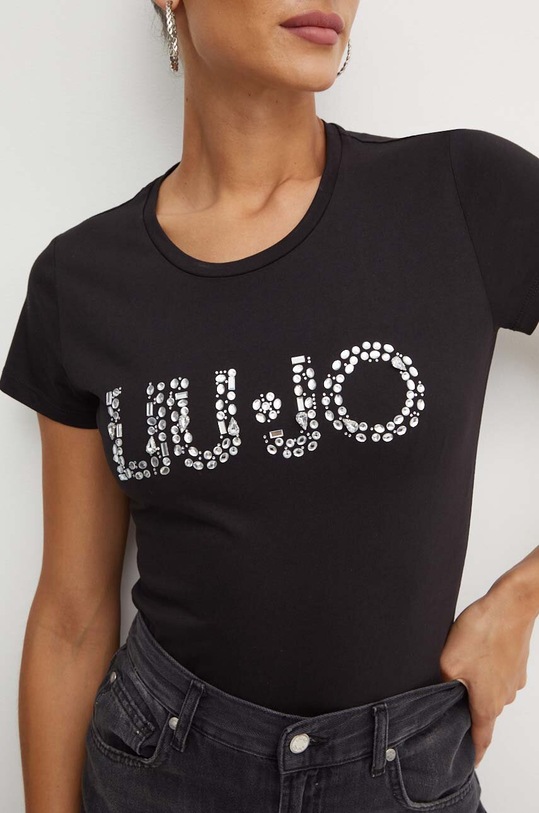 Bavlněné tričko Liu Jo WF4107.JS923 černá