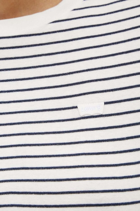 Βαμβακερό μπλουζάκι Levi's λευκό 000KK