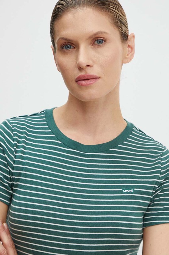 Levi's tricou din bumbac verde 000KK