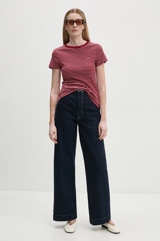 Levi's tricou din bumbac 000KK burgundia AW24