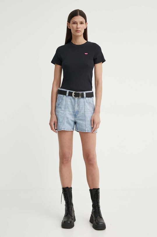 Bavlnené tričko Levi's 000KK čierna AW24