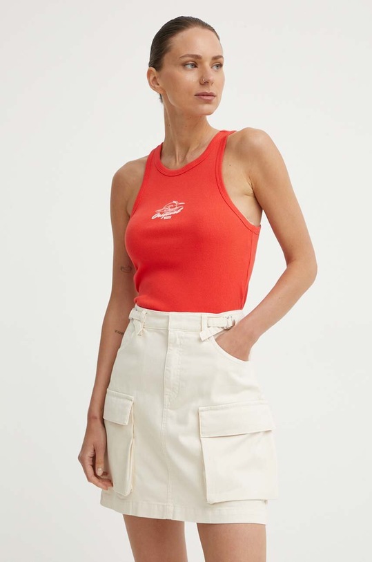 Bavlnený top Levi's červená A9415