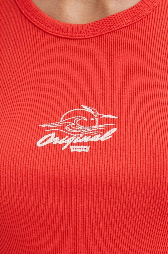 Bavlnený top Levi's A9415 červená