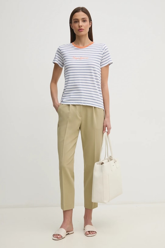 Pepe Jeans t-shirt bawełniany ELBA PL505876 biały SS25