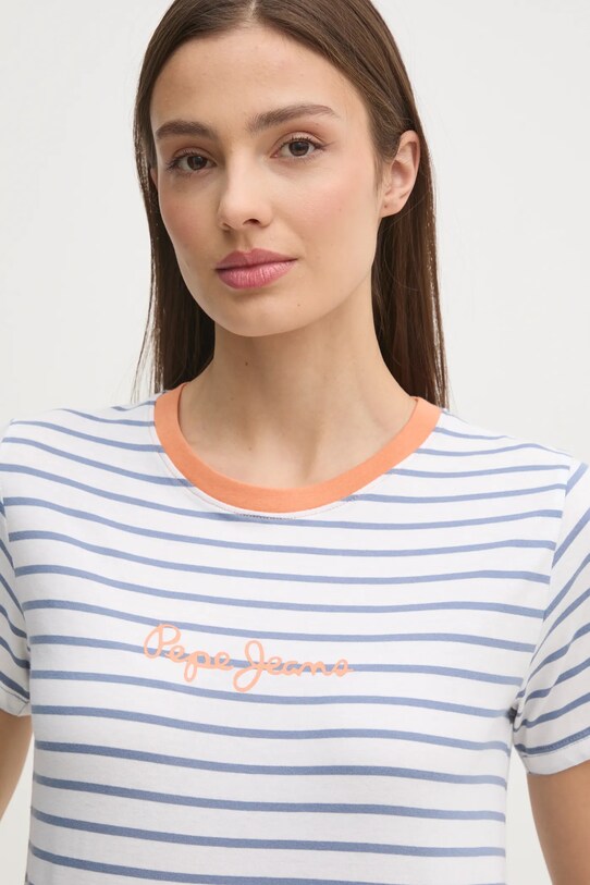 Pepe Jeans t-shirt bawełniany ELBA biały PL505876