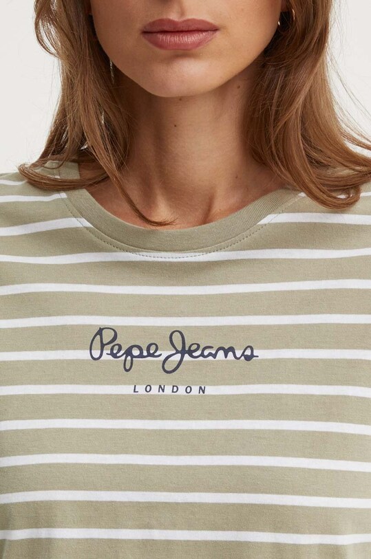Pepe Jeans tricou din bumbac ELBA PL505876 verde