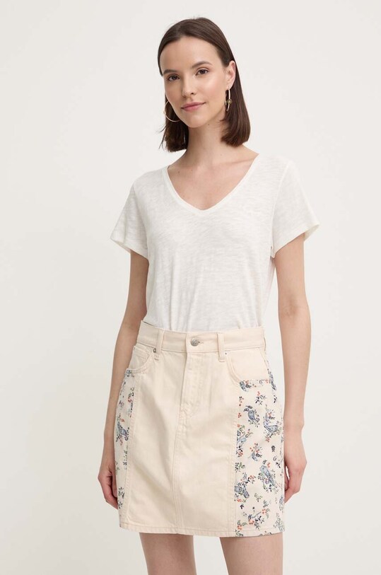 Бавовняна футболка Pepe Jeans EZZY бежевий PL505884