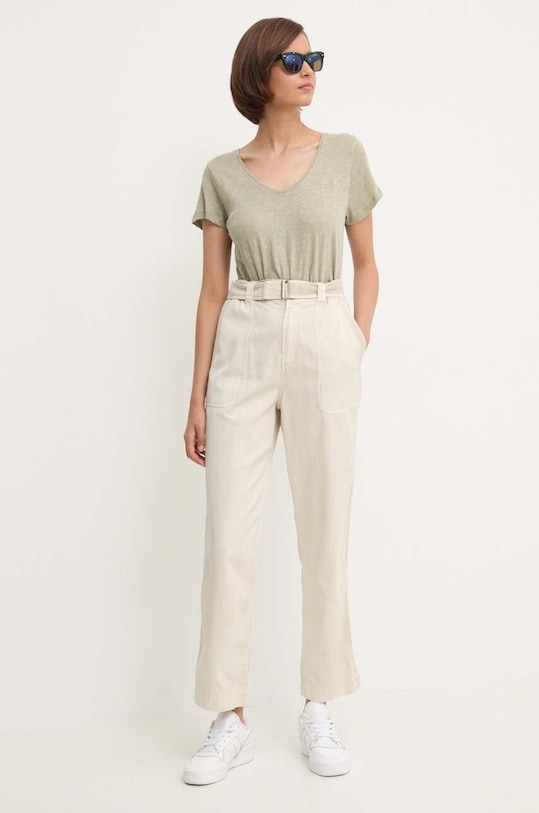 Pepe Jeans t-shirt bawełniany EZZY PL505884 zielony AW24