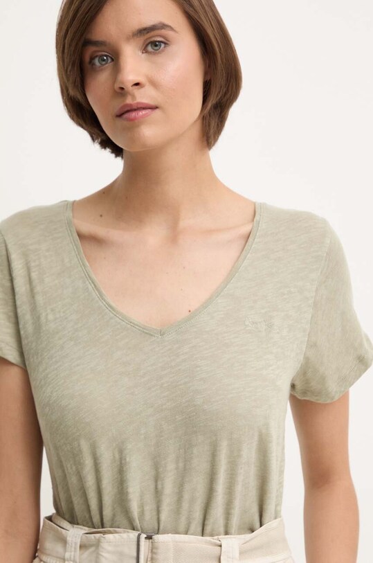 Бавовняна футболка Pepe Jeans EZZY зелений PL505884
