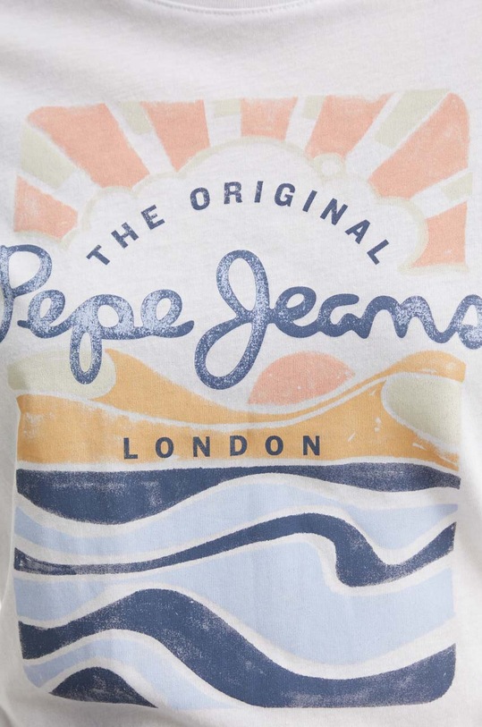 Bavlnené tričko Pepe Jeans ESHA PL505885 biela